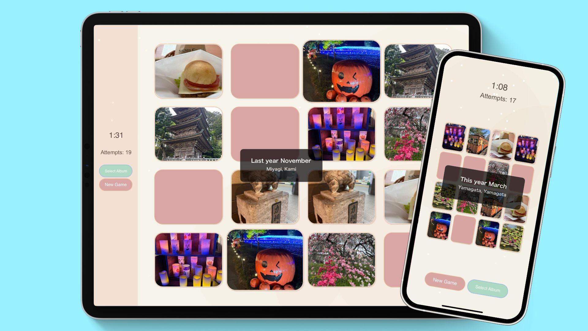 Awase – A Memory-Matching Game with Your Photos